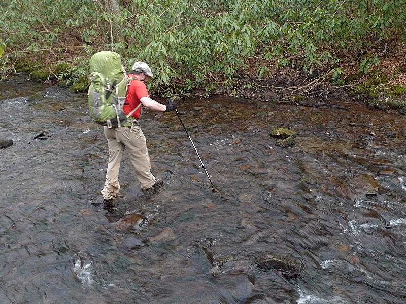 Gonzan Crosses The South Fork Citico Creek