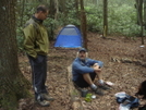 Tom And Mowgli At Campsite by Tipi Walter in Tent camping