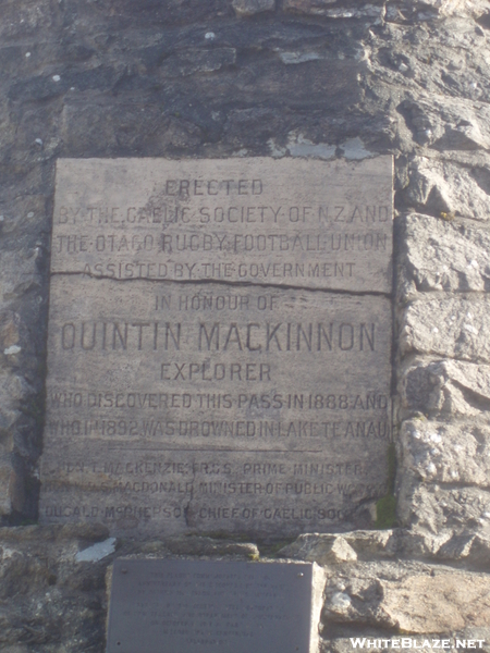 Plaque On Mackinnon Memorial Day 3