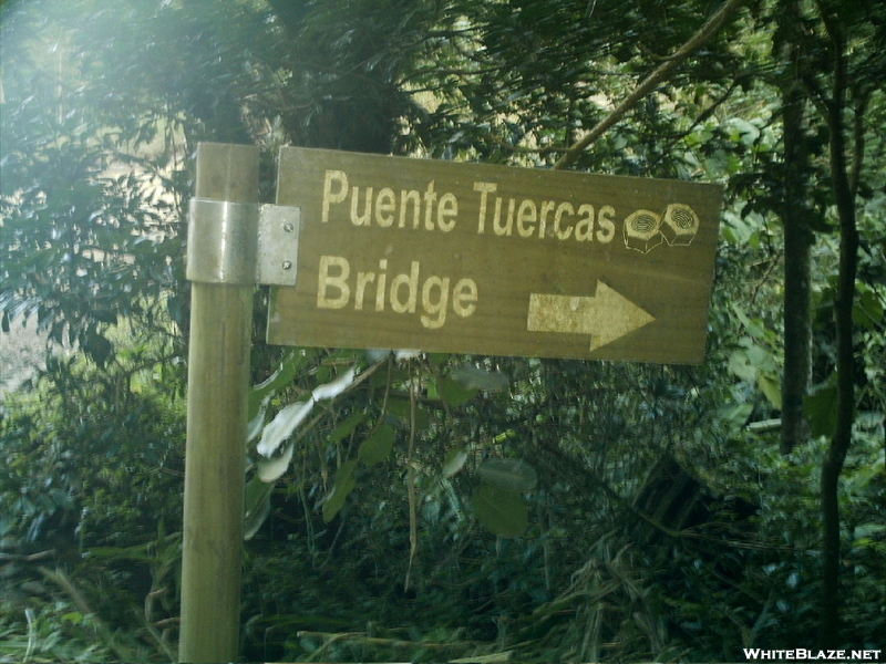 Puente Tuercas Bridge Sign