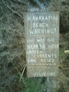 Kalalau Trail - Hanakapi'ai Beach Warning Sign by camojack in Special Points of Interest