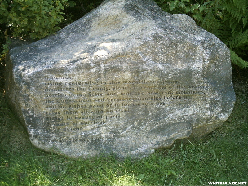 Inscribed Stone On Mt. Greylock