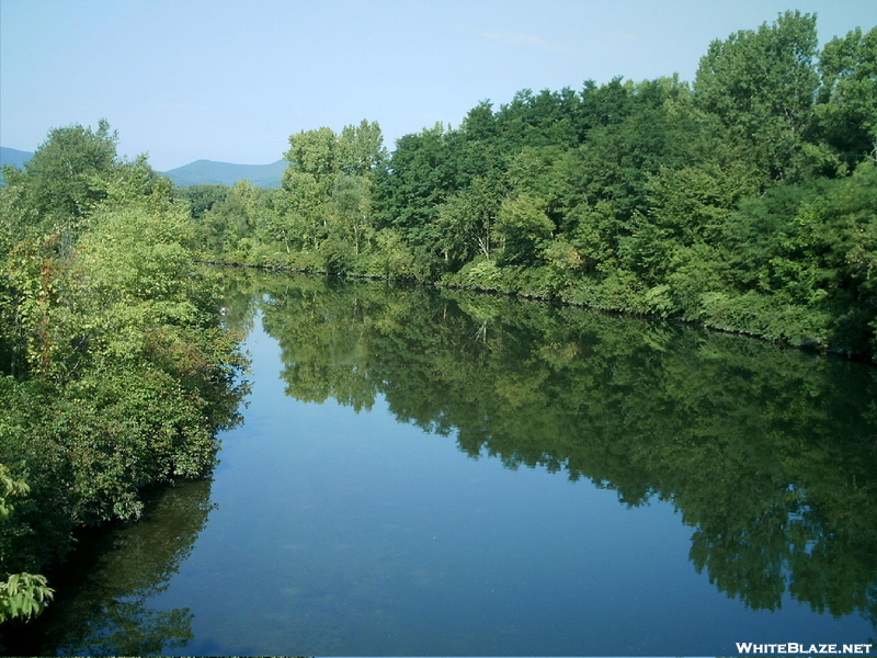 View Of Hoosic River In North Adams, Ma