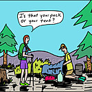 Pack or tent by attroll in Boots McFarland cartoons