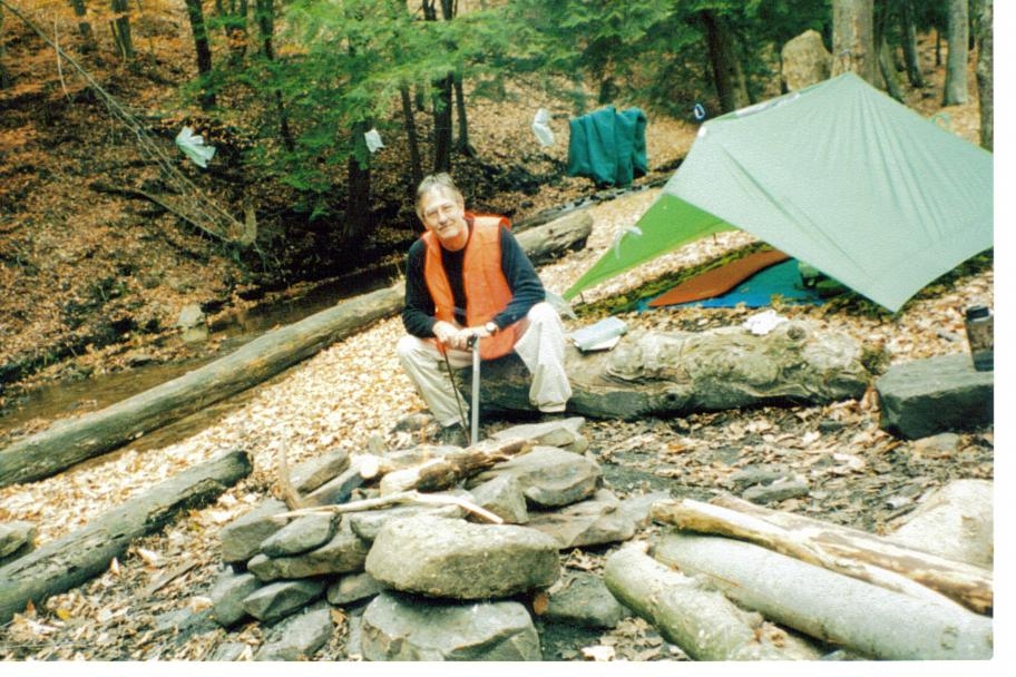 Scanned photo of BrotherAL at Minister Creek, Nov 2002