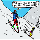 Skier 5-year-old by attroll in Boots McFarland cartoons