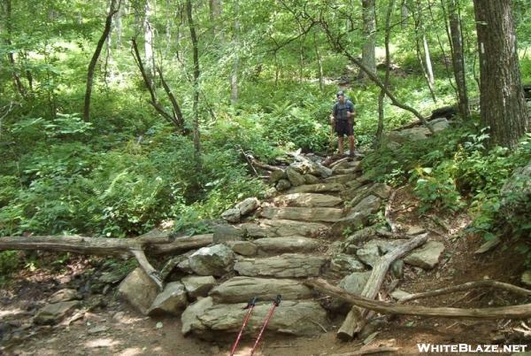 Rock steps at southern base of Blood Mountain