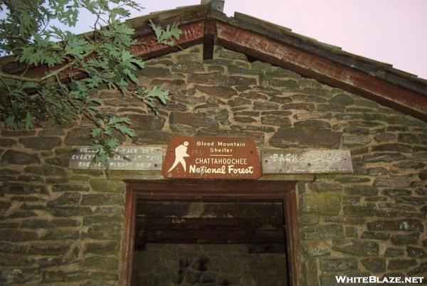 Close-up of Blood Mountain Shelter, Summer 06