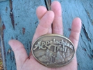 Closeup Of The Belt Buckle by michael rowlands in Trail Legends