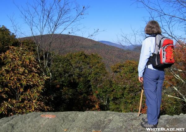 Carlene looks North from High Rocks North Carolina