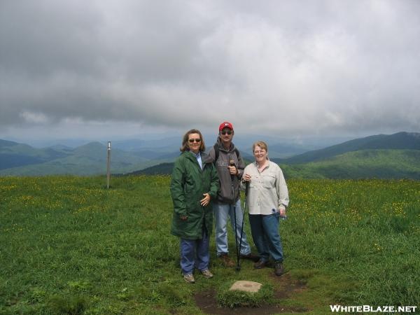 Carlene, James, and Pam on Max Patch Bald