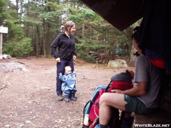 Young slackpacker at Full Goose shelter