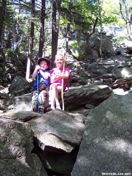 Kids on Mt Monadnock NH