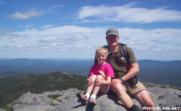 Meaghan and Iceman on Mt Monadnock NH