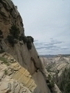 Chris on ledge of West Rim Trail at Zion